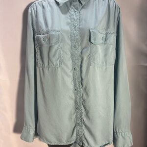 Lane Bryant Men's Aqua Button Down Shirt